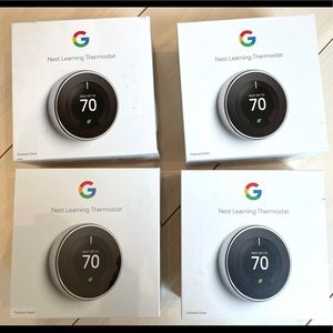 4 brand new Google/Nest thermostats 3rd Generation never installed!